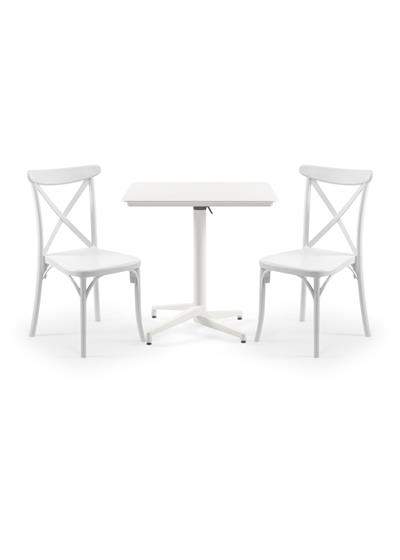 TİLİA BİSTRO SET MOON MASA KATLANIR 80X80 KARE - CAPRİ SANDALYE