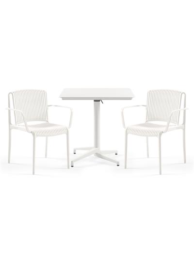 TİLİA BİSTRO SET MOON MASA KATLANIR 80X80 KARE - NES KOLTUK