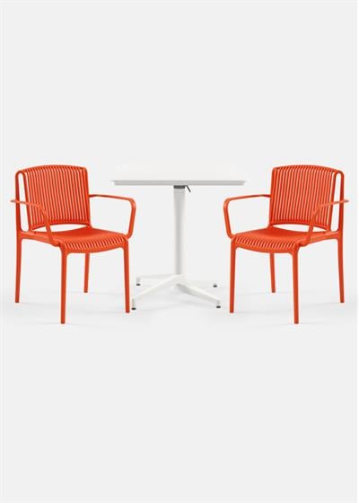 TİLİA BİSTRO SET MOON MASA KATLANIR 80X80 KARE - NES KOLTUK