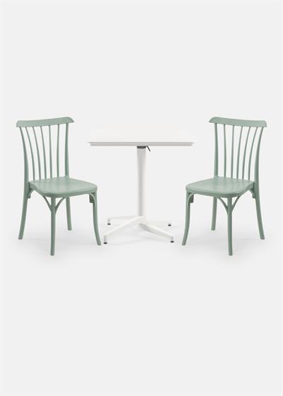 TİLİA BİSTRO SET MOON MASA KATLANIR 80X80 KARE - GOZO SANDALYE