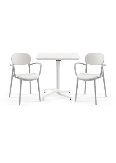 TİLİA BİSTRO SET MOON MASA KATLANIR 80X80 CM KARE - DUO KOLTUK