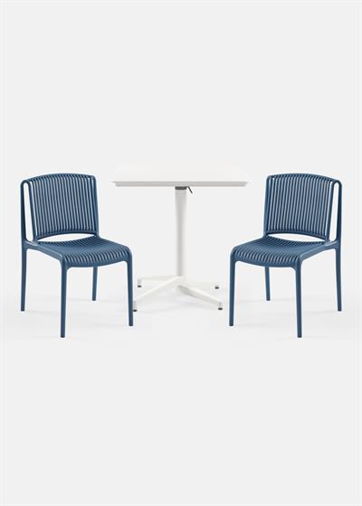 TİLİA BİSTRO SET MOON MASA KATLANIR 80X80 KARE - NES SANDALYE