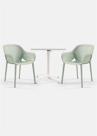 TİLİA BİSTRO SET MOON MASA KATLANIR 80X80 KARE - ATRA KOLTUK