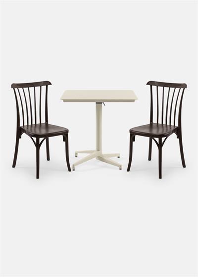 TİLİA BİSTRO SET MOON MASA KATLANIR 80X80 KARE - GOZO SANDALYE