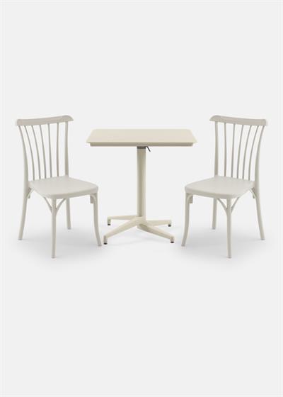 TİLİA BİSTRO SET MOON MASA KATLANIR 80X80 KARE - GOZO SANDALYE