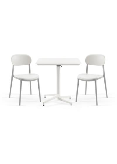 TİLİA BİSTRO SET MOON MASA KATLANIR 80X80 KARE - ALİ SANDALYE