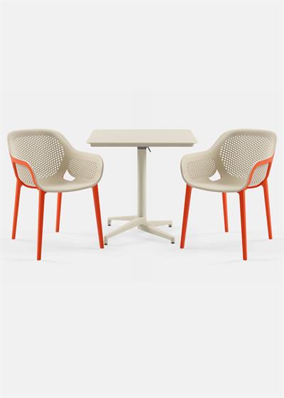 TİLİA BİSTRO SET MOON MASA KATLANIR 80X80 KARE - ATRA KOLTUK