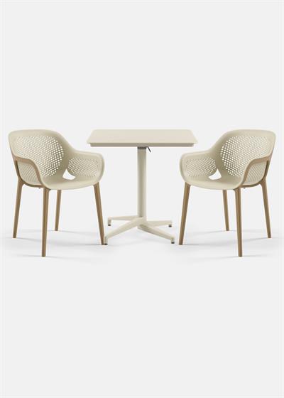 TİLİA BİSTRO SET MOON MASA KATLANIR 80X80 KARE - ATRA KOLTUK