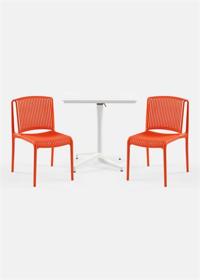 TİLİA BİSTRO SET MOON MASA KATLANIR 80X80 KARE - NES SANDALYE