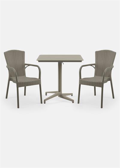 TİLİA BİSTRO SET MOON MASA KATLANIR 80X80 KARE - ROYAL KOLTUK