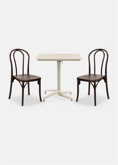 TİLİA BİSTRO SET MOON MASA KATLANIR 80X80 KARE - SOZO SANDALYE