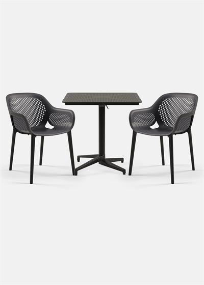 TİLİA BİSTRO SET MOON MASA KATLANIR 80X80 KARE - ATRA KOLTUK