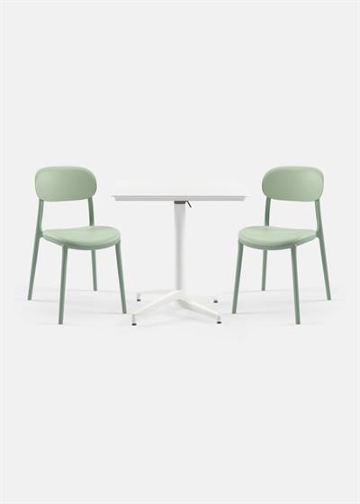 TİLİA BİSTRO SET MOON MASA KATLANIR 80X80 KARE - ALİ SANDALYE