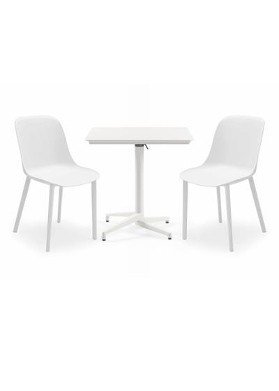 TİLİA BİSTRO SET MOON MASA KATLANIR 80X80 KARE - SHELL-P SANDALYE