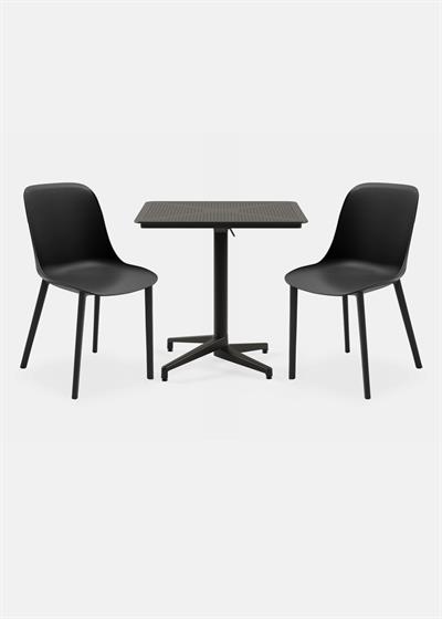 TİLİA BİSTRO SET MOON MASA KATLANIR 80X80 KARE - SHELL-P SANDALYE