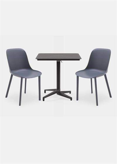 TİLİA BİSTRO SET MOON MASA KATLANIR 80X80 KARE - SHELL-P SANDALYE