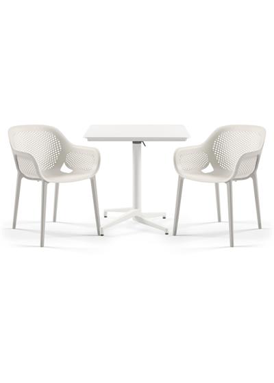 TİLİA BİSTRO SET MOON MASA KATLANIR 80X80 KARE - ATRA KOLTUK