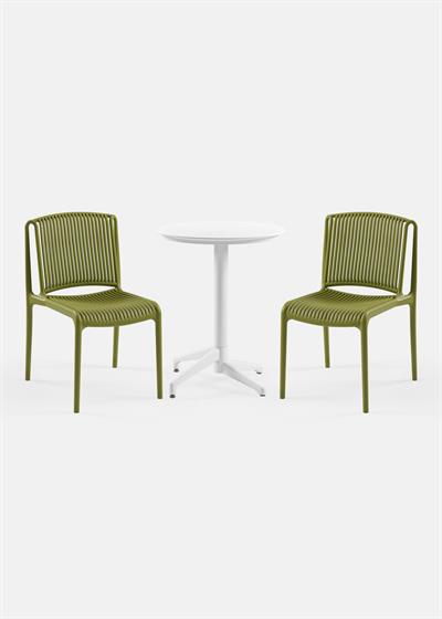 TİLİA BİSTRO SET MOON MASA SABİT Ø60 CM YUVARLAK - NES SANDALYE
