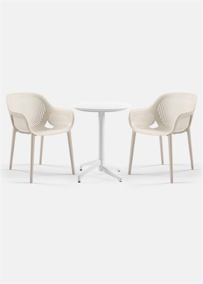 TİLİA BİSTRO SET MOON MASA SABİT Ø60 CM YUVARLAK - ATRA KOLTUK