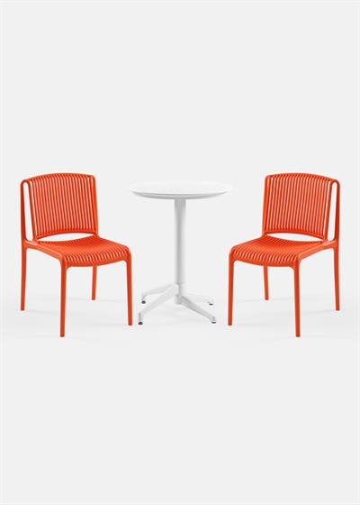 TİLİA BİSTRO SET MOON MASA SABİT Ø60 CM YUVARLAK - NES SANDALYE