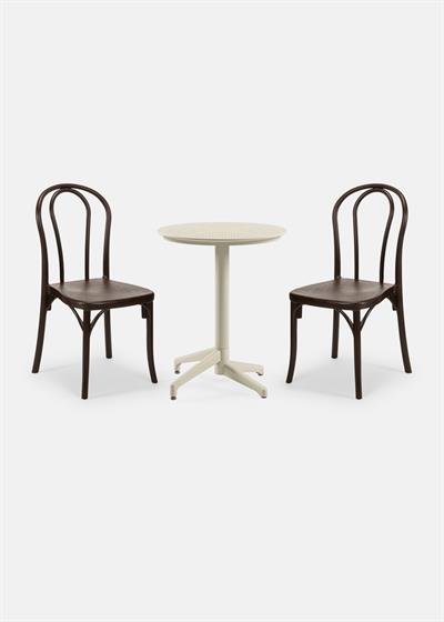 TİLİA BİSTRO SET MOON MASA SABİT Ø60 CM YUVARLAK - SOZO SANDALYE