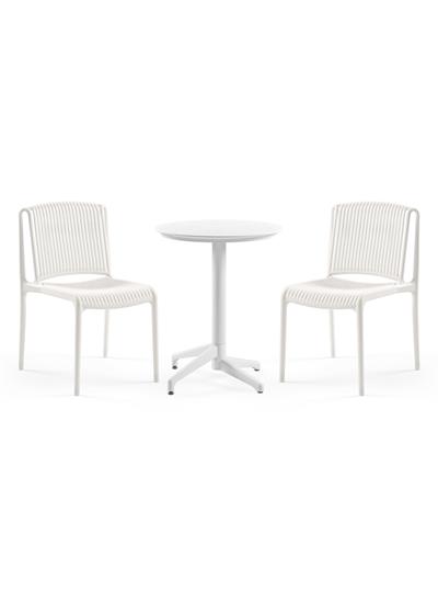 TİLİA BİSTRO SET MOON MASA SABİT Ø60 CM YUVARLAK - NES SANDALYE