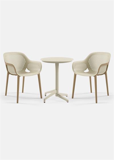 TİLİA BİSTRO SET MOON MASA SABİT Ø60 CM YUVARLAK - ATRA KOLTUK