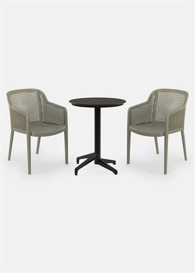 TİLİA BİSTRO SET MOON MASA SABİT Ø60 CM YUVARLAK - OCTA KOLTUK