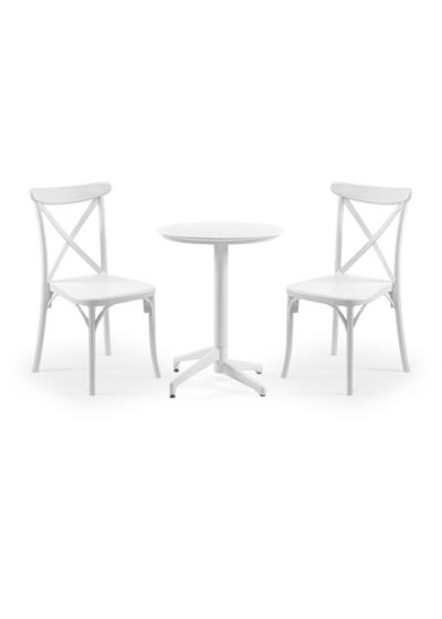 TİLİA BİSTRO SET MOON MASA SABİT Ø60 CM YUVARLAK - CAPRİ SANDALYE