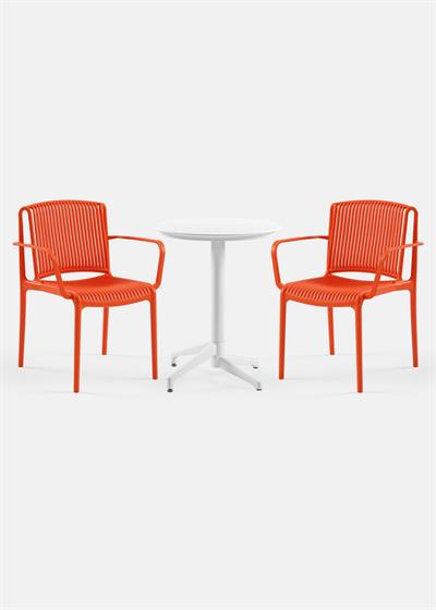 TİLİA BİSTRO SET MOON MASA SABİT Ø60 CM YUVARLAK - NES KOLTUK