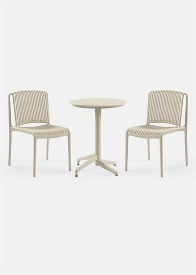 TİLİA BİSTRO SET MOON MASA SABİT Ø60 CM YUVARLAK - NES SANDALYE