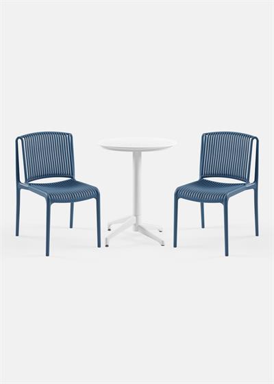 TİLİA BİSTRO SET MOON MASA SABİT Ø60 CM YUVARLAK - NES SANDALYE