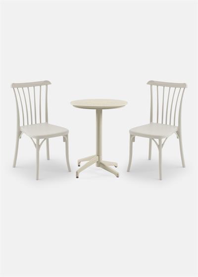 TİLİA BİSTRO SET MOON MASA SABİT Ø60 CM YUVARLAK - GOZO SANDALYE