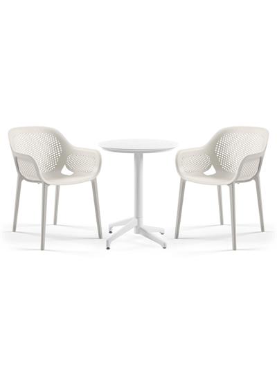 TİLİA BİSTRO SET MOON MASA SABİT Ø60 CM YUVARLAK - ATRA KOLTUK