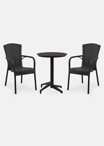 TİLİA BİSTRO SET MOON MASA SABİT Ø60 CM YUVARLAK - ROYAL KOLTUK