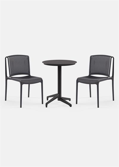 TİLİA BİSTRO SET MOON MASA SABİT Ø60 CM YUVARLAK - NES SANDALYE