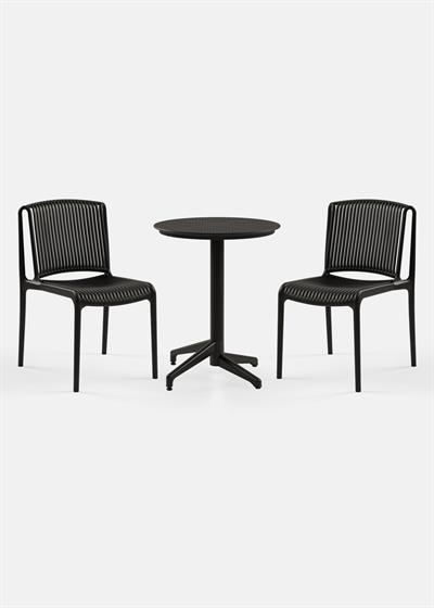TİLİA BİSTRO SET MOON MASA SABİT Ø60 CM YUVARLAK - NES SANDALYE