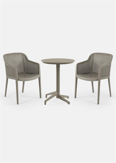 TİLİA BİSTRO SET MOON MASA SABİT Ø60 CM YUVARLAK - OCTA KOLTUK