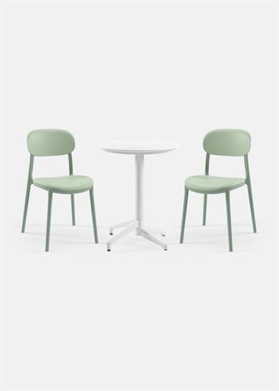 TİLİA BİSTRO SET MOON MASA SABİT Ø60 CM YUVARLAK - ALİ SANDALYE