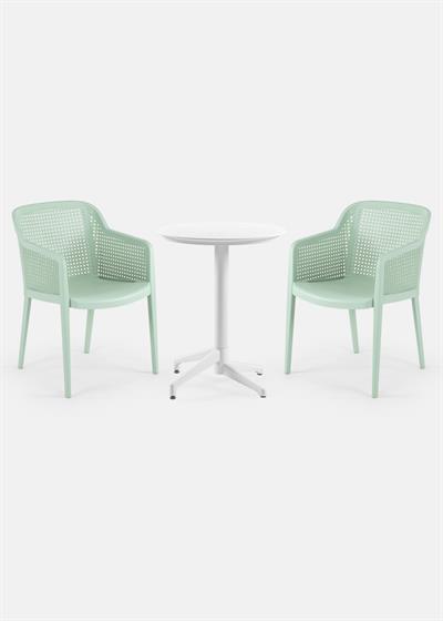 TİLİA BİSTRO SET MOON MASA SABİT Ø60 CM YUVARLAK - OCTA KOLTUK