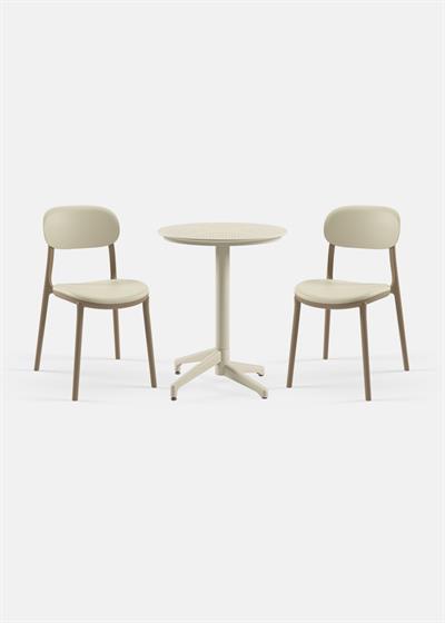 TİLİA BİSTRO SET MOON MASA SABİT Ø60 CM YUVARLAK - ALİ SANDALYE