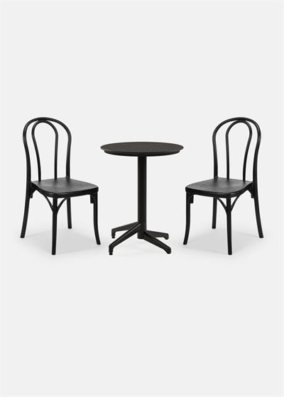 TİLİA BİSTRO SET MOON MASA SABİT Ø60 CM YUVARLAK - SOZO SANDALYE