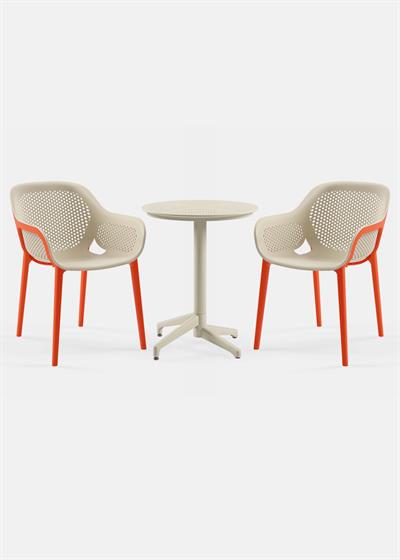 TİLİA BİSTRO SET MOON MASA SABİT Ø60 CM YUVARLAK - ATRA KOLTUK