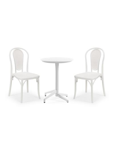 TİLİA BİSTRO SET MOON MASA SABİT Ø60 CM YUVARLAK - SOZO-C SANDALYE