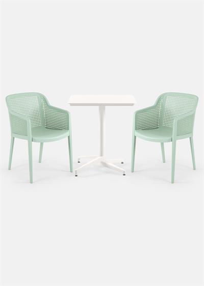 TİLİA BİSTRO SET MOON MASA SABİT 70X70 KARE - OCTA KOLTUK