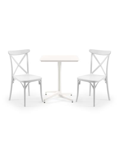 TİLİA BİSTRO SET MOON MASA SABİT 70X70 KARE - CAPRİ SANDALYE