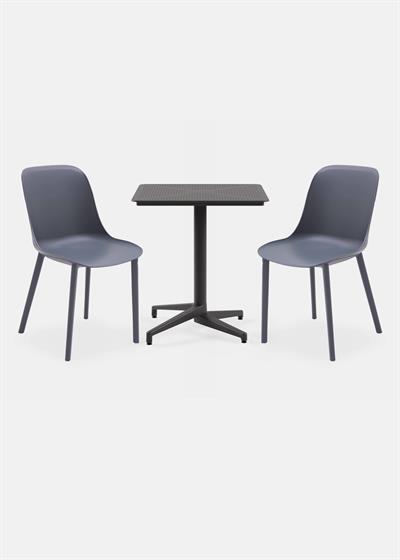 TİLİA BİSTRO SET MOON MASA SABİT 70X70 KARE - SHELL-P SANDALYE