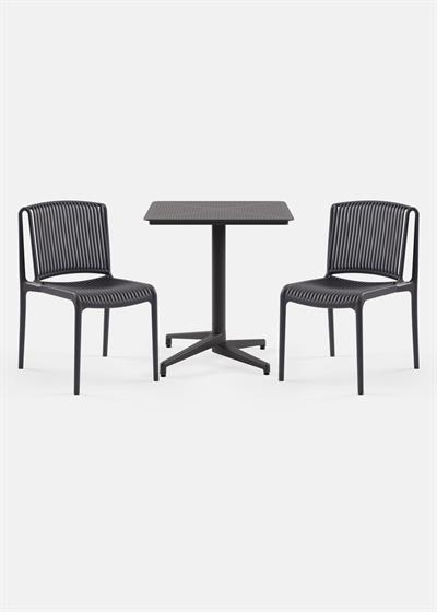 TİLİA BİSTRO SET MOON MASA SABİT 70X70 KARE - NES SANDALYE