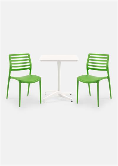 TİLİA BİSTRO SET MOON MASA SABİT 70X70 KARE - LOUİSE SANDALYE