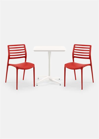 TİLİA BİSTRO SET MOON MASA SABİT 70X70 KARE - LOUİSE SANDALYE